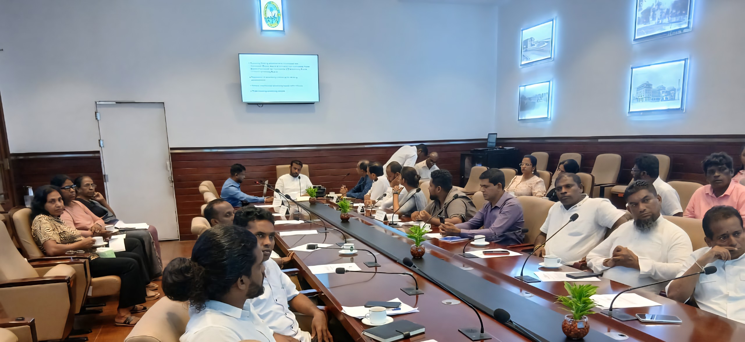 Colombo Municipal Council Standing Committee on Planning, Policy, and Advertising members with Chairman Hussain Joozar